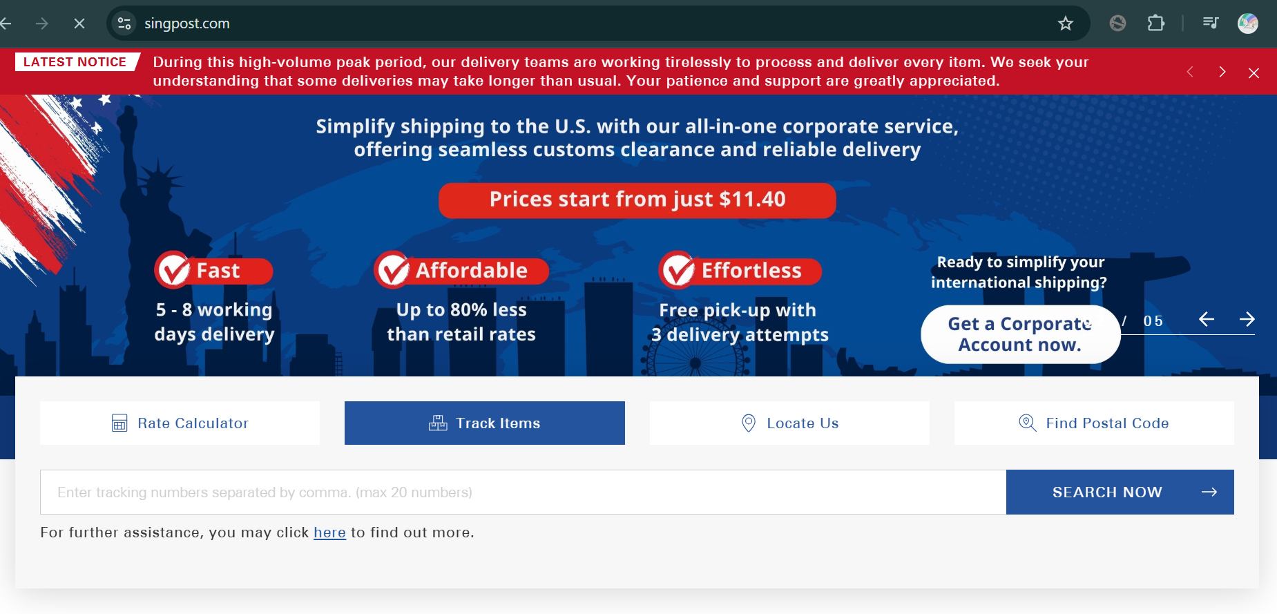 Singapore Post Tracking Image